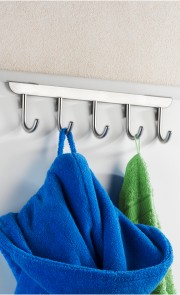 Badtür-Garderobe mit 5 Haken