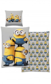 Bettwäsche Garnitur Minions grey